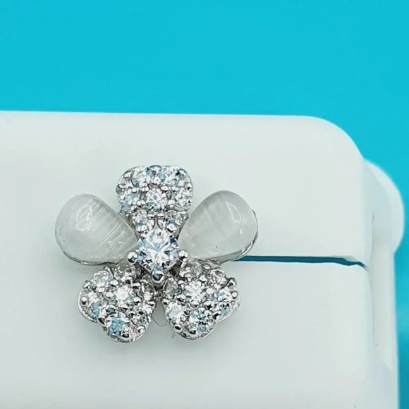 "925 Sterling Silver CZ Beautiful Earrings for Women, 1USPAR4172 - Picture 2 of 11